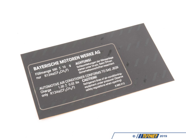Genuine BMW Genuine BMW Label, Coolant 590+/-10G - 64506985512 - E89,E90,E92,E93 64506985512