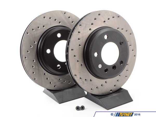 StopTech Cross-Drilled Brake Rotors - Front - E46 325i/328i, Z3 3.0, Z4 3.0i  (pair) 34111164539CD