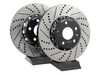 ECS Front Cross-Drilled & Slotted 2-Piece Brake Rotors - Pair (312x25) OE# 1K0615301AA 009900ECS01KT View 2