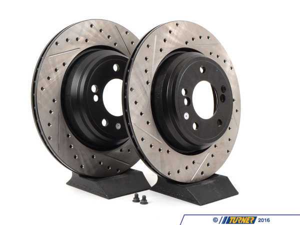 StopTech Cross-Drilled & Slotted Brake Rotors - Rear - E39 M5 & E46 M3 (pair) - (NO LONGER AVAILABLE) 34212229379CDS