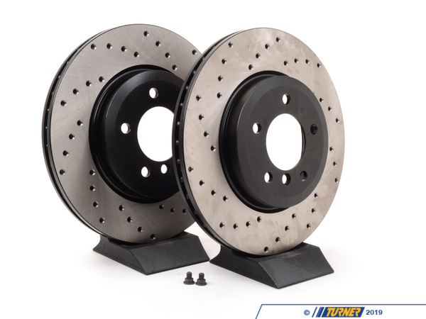 StopTech Cross-Drilled Brake Rotors - Front - E46 330i, Z4 3.0Si (pair) - (NO LONGER AVAILABLE) 34101166071CD