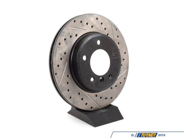Centric E46 325 all, E46 328 all, E46 323iC/iT, Z3 3.0, Z4 3.0i (not si) LEFT FRONT SPORTSTOP DRILLED/SLOTTED ROTOR 127.34048L 539
