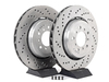 Genuine BMW Cross-Drilled & Floating Brake Rotors - Front - E46 M3 CSL/ZCP TMS1518