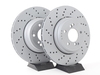 Zimmermann Zimmermann Rear Cross Drilled Brake Rotor Pair - 350x24 - E82 1M, E9X M3 2008+ 34212283803KT View 1