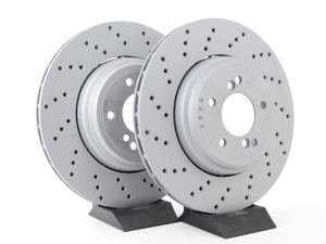 Zimmermann Rear Cross Drilled Brake Rotor Pair - 350x24 - E82 1M, E9X M3 2008+