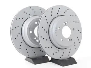 Zimmermann Rear Cross Drilled Brake Rotor Pair - 350x24 - E82 1M, E9X M3 2008+