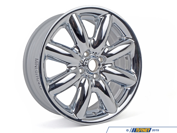 Genuine MINI Genuine MINI Disk Wheel, Light-Alloy, Chrome 7X17 Et:48 - 36116778962 36116778962
