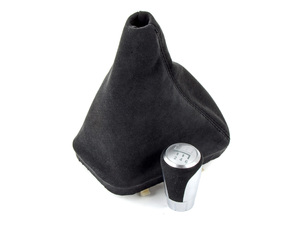 Manual BMW Shift Knob - BMW Performance Aluminum/Leather - 5 or 6 Speed Pattern