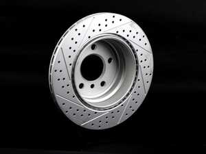 BMW E70 R15 Rear Cross Drilled & Slotted Brake Rotors - Left (320X20)