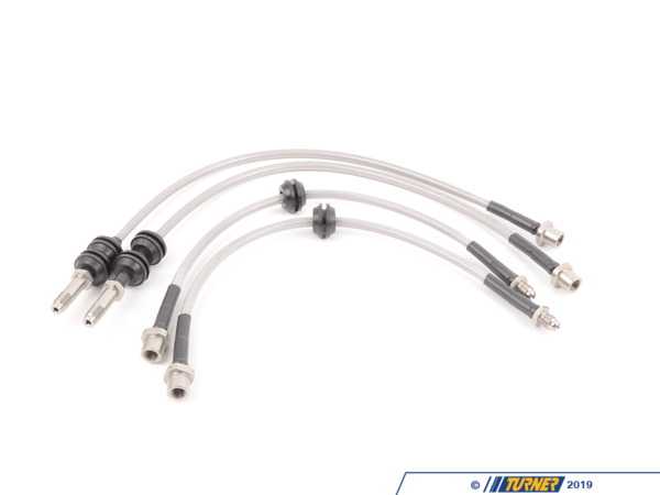 NM Engineering Stainless Steel Braided Brake Line Kit H.BMWM.4.068.CLR