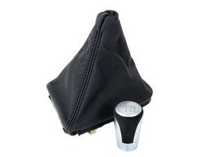Manual BMW Shift Knob - BMW Performance Aluminum/Leather - 5 or 6 Speed Pattern