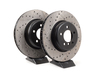 StopTech Cross-Drilled & Slotted Brake Rotors - Front - E60 535/545i/550i & E63/E64 645i/650i (Pair) - (NO LONGER AVAILABLE) 34116763824CDS View 1