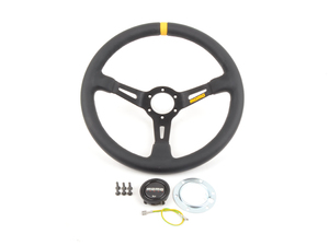 MOMO Mod.08 Steering Wheel - Black Leather - 350mm 