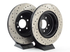 StopTech Cross-Drilled & Slotted Brake Rotors - Rear - E90 330i/Xi, E9X 335i/Xi (pair) - (NO LONGER AVAILABLE) 34216764655CDS View 4