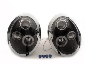 MINI R53 Halo LED Projector Black Headlights - Pair 2LHP-MINI01JM-TM
