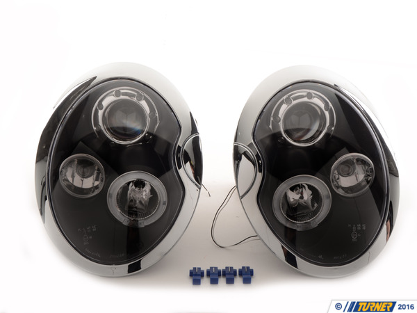 Spec-D Tuning MINI R53 Halo LED Projector Black Headlights - Pair 2LHP-MINI01JM-TM 2LHPMINI01JMTM