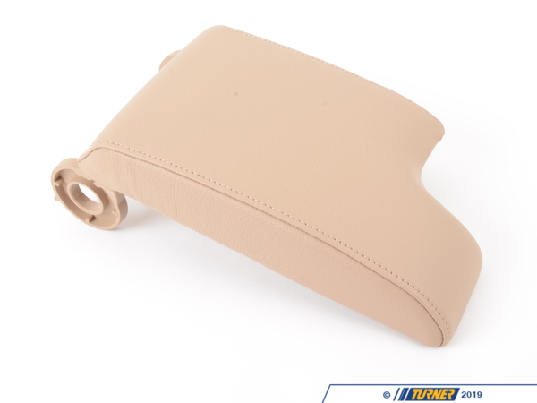 Genuine BMW Genuine BMW Front Armrest Lid - Hellbeige Montana Leather 51168229236