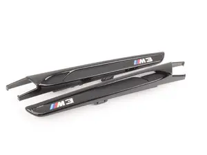 M Performance Gloss Black Fender Side Grill Trim Set - F80 M3