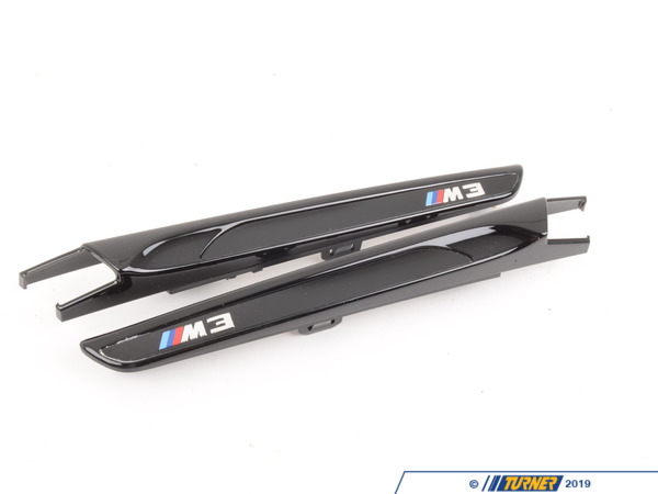 Genuine BMW M Performance M Performance Gloss Black Fender Side Grill Trim Set - F80 M3 51712356980-981