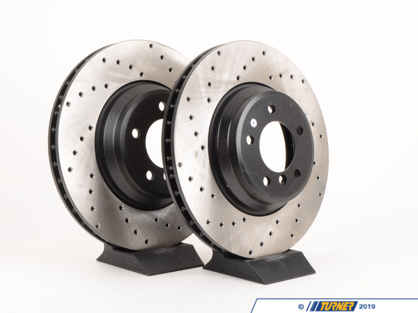 StopTech Cross-Drilled Brake Rotors - Front - E9X 335i/335Xi (pair) - (NO LONGER AVAILABLE) 34116770729CD