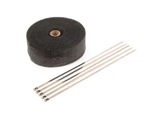 Prosport Fiberglass Exhaust Wrap - Black - 2" x 50'