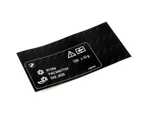 Genuine BMW Label, Coolant - 725+/-10G - 71239384629 - F06,F10,F12,F13,