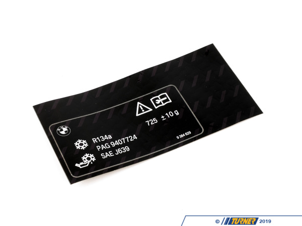 Genuine BMW Genuine BMW Label, Coolant - 725+/-10G - 71239384629 - F06,F10,F12,F13, 71239384629