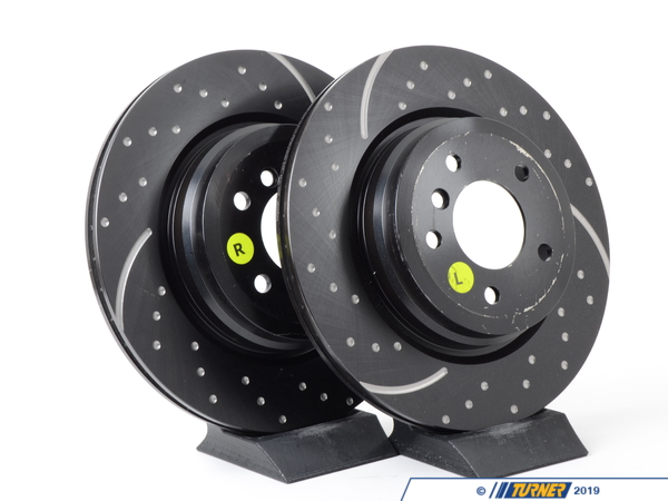 EBC Rear Cross Drilled & Slotted Brake Rotors - Pair (336X22) GD1361