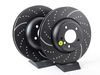 EBC Front Cross Drilled & Slotted Brake Rotors - Pair (348x30) GD1512 View 1
