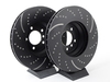 EBC Front Cross Drilled & Slotted Brake Rotors - Pair (348x30) GD1512 View 2