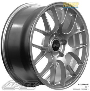 APEX EC-7 18x9" ET42 Race Silver Wheel 20.75lbs -PROFILE 1