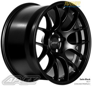 APEX EC-7 18x11" ET25 Satin Black Wheel 23.35lbs - PROFILE 3