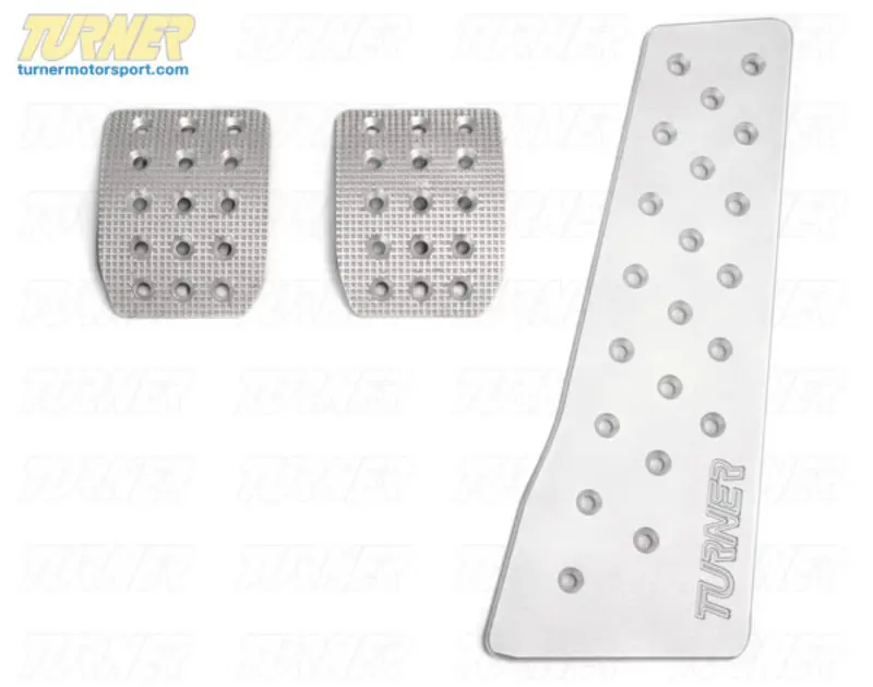 TMS-3-PEDAL-SET - Silver Anodize Turner Motorsport Racing Aluminum
