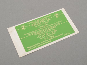 Genuine BMW Label "Air Condition" 750 Gramm - 64508387412 - E39,E39 M5