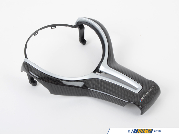 Genuine BMW M Performance F8X M3/M4 M Performance Gloss Carbon Fiber Steering Wheel Trim 32302345203