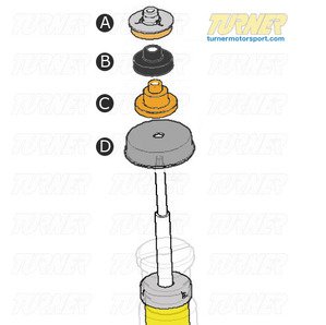 3-series Strut/Shock Mount Kit - E9X Xi AWD