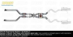 E9X M3 Supersprint Front and Center Exhaust (Sections 1 and 2) (Options)