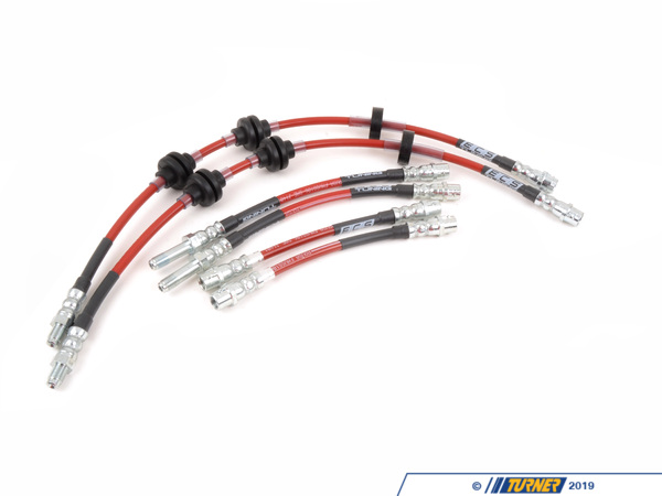 ECS ECS Tuning Exact-Fit Stainless Steel Brake Lines (Full Kit) - E82/88 E9X Non-M RWD e9x34kt