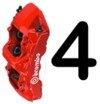 Brembo Brembo Rear 4-Piston Big Brake Kit - F10 528i 535i 2P1.8040A View 1