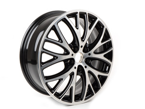 Genuine MINI 506 MINI JCW BBK Cross Spoke Wheel 18" (5x112) - Black Gloss Turned - F56 F55 F56