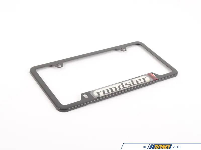 82120010403 - Genuine BMW License Plate Frame Black/Rdstr