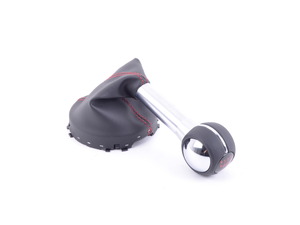 Genuine MINI JCW Factory Gear Shift Knob 6 Speed - Leather/Red Stitched