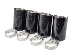Akrapovic Carbon Fiber Exhaust Tips - Quad Set