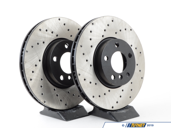 StopTech Cross-Drilled Brake Rotors - Front - E70 X5 3.0si, xDrive30i, E71 X6, F15 X5, F16 X6 - (NO LONGER AVAILABLE) 34116771985CD