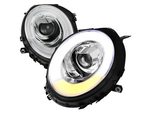 Projector Chrome V2 LED DRL Headlights - Pair 2LHP-MINI06-V2-TM