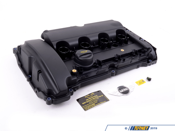 Genuine MINI Valve Cover With PCV - Emblem And Sticker Kit 11127646555ktKT1