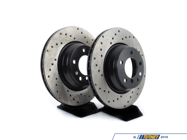 StopTech Cross-Drilled Brake Rotors - Front - E90 330i & 330xi  (pair) - (NO LONGER AVAILABLE) 34116764645CD