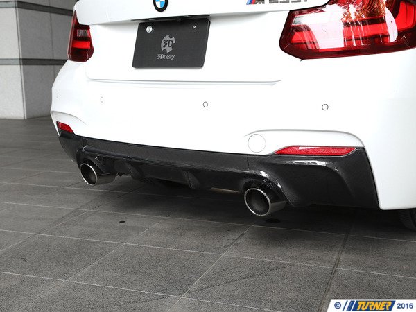 3D Design F22 M235 3D Design Carbon Fiber Rear Diffuser - Dual Exhaust 3108-22211
