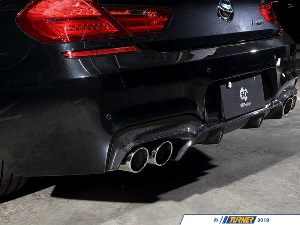 3D Design F06/F13 M6 3D Design Carbon Fiber Rear Diffuser - Quad Exhaust Without Splitters 3108-20631