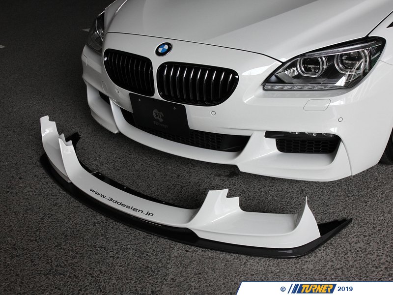 Carmotoring Carbon Fiber Front Bumper Splitters – Pair For BMW 6 Series F06 F12 F13 M-Sport 2012-2017, Glossy 3x3 Twill